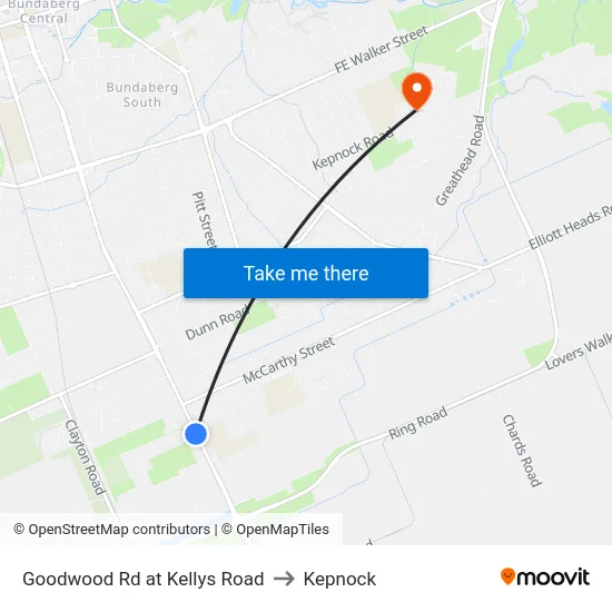 Goodwood Rd at Kellys Road to Kepnock map