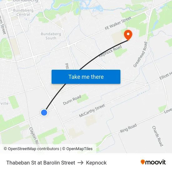 Thabeban St at Barolin Street to Kepnock map