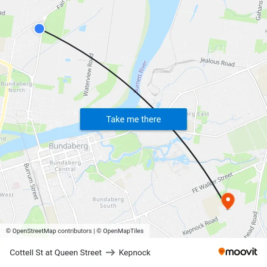 Cottell St at Queen Street to Kepnock map