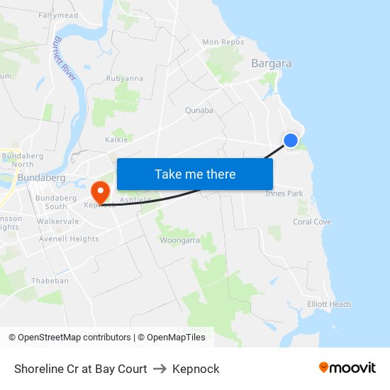 Shoreline Cr at Bay Court to Kepnock map