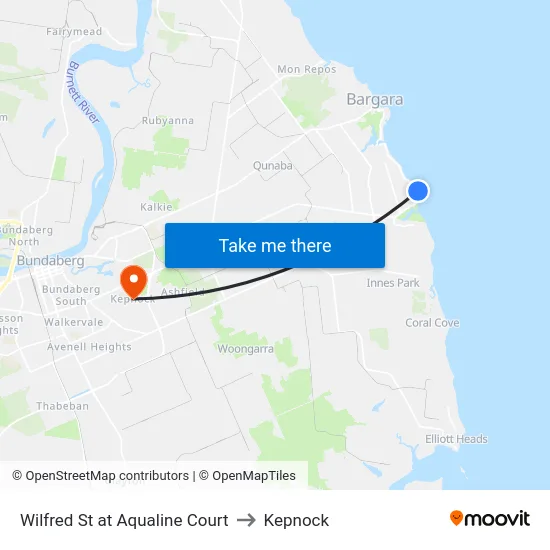 Wilfred St at Aqualine Court to Kepnock map