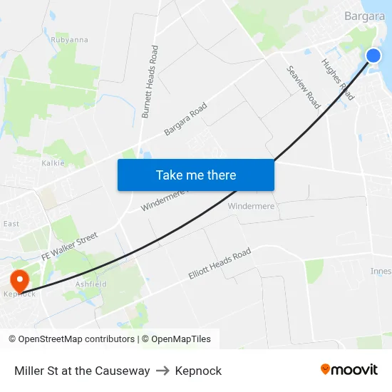 Miller St at the Causeway to Kepnock map