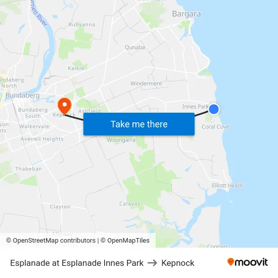 Esplanade at Esplanade Innes Park to Kepnock map