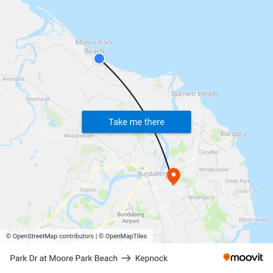 Park Dr at Moore Park Beach to Kepnock map