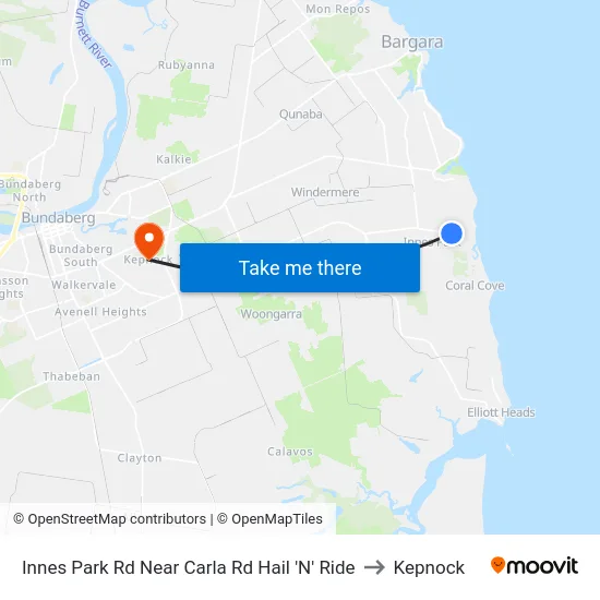 Innes Park Rd Near Carla Rd Hail 'N' Ride to Kepnock map