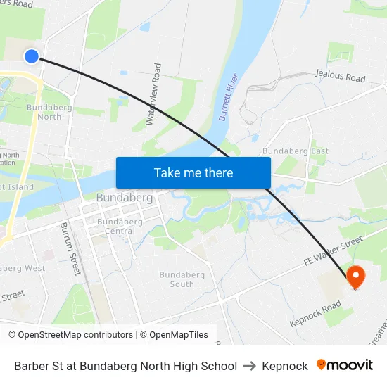 Barber St at Bundaberg North High School to Kepnock map