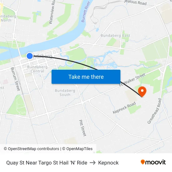 Quay St Near Targo St Hail 'N' Ride to Kepnock map