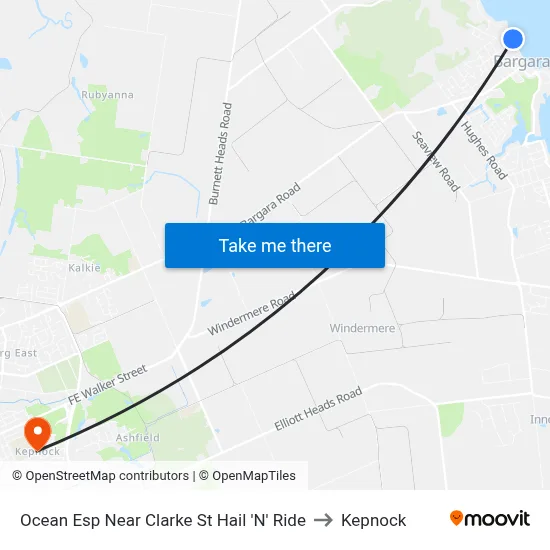 Ocean Esp Near Clarke St Hail 'N' Ride to Kepnock map