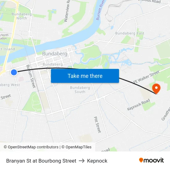 Branyan St at Bourbong Street to Kepnock map