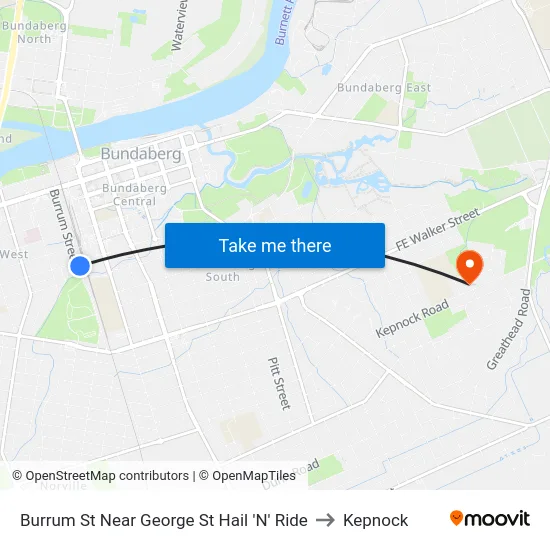 Burrum St Near George St Hail 'N' Ride to Kepnock map