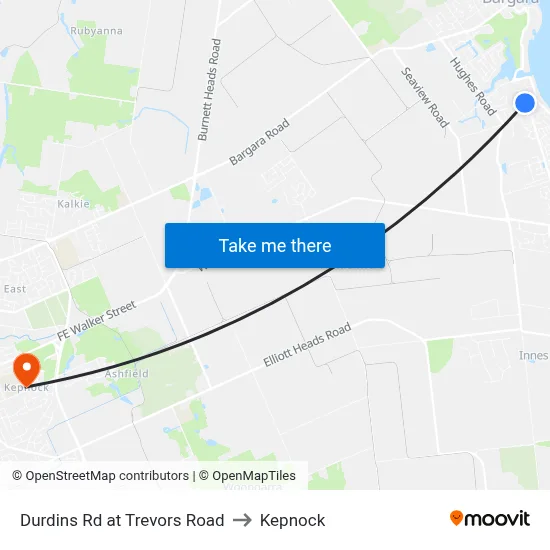 Durdins Rd at Trevors Road to Kepnock map