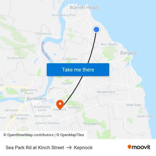Sea Park Rd at Kinch Street to Kepnock map