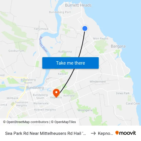 Sea Park Rd Near Mittelheusers Rd Hail 'N' Ride to Kepnock map