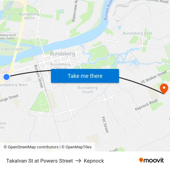 Takalvan St at Powers Street to Kepnock map