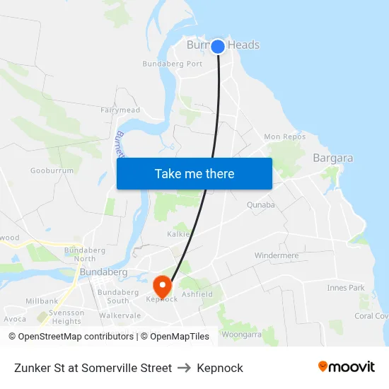Zunker St at Somerville Street to Kepnock map
