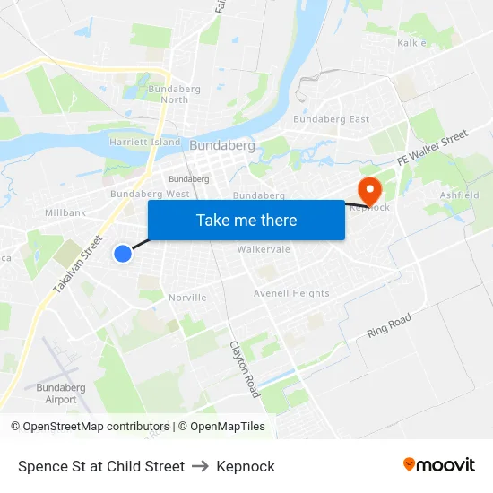 Spence St at Child Street to Kepnock map