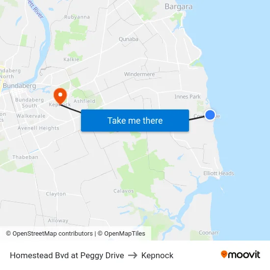 Homestead Bvd at Peggy Drive to Kepnock map