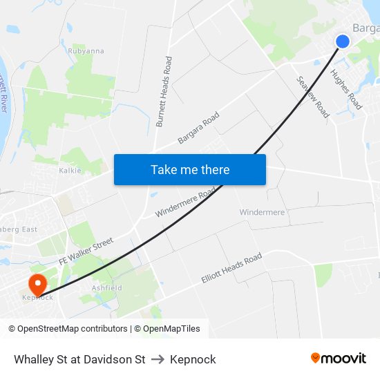 Whalley St at Davidson St to Kepnock map