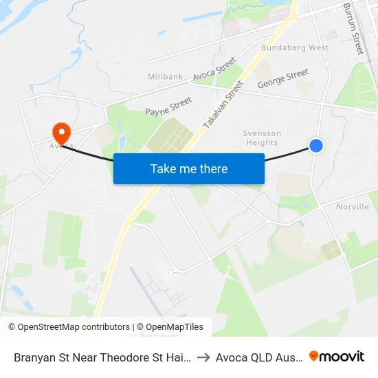 Branyan St Near Theodore St Hail 'N' Ride to Avoca QLD Australia map