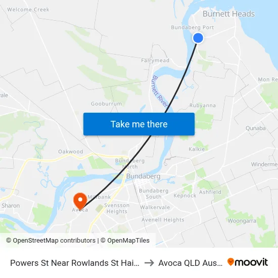 Powers St Near Rowlands St Hail 'N' Ride to Avoca QLD Australia map