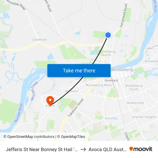 Jefferis St Near Bonney St Hail 'N' Ride to Avoca QLD Australia map