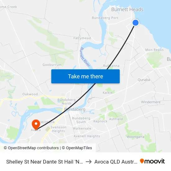 Shelley St Near Dante St Hail 'N' Ride to Avoca QLD Australia map