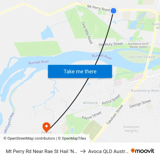 Mt Perry Rd Near Rae St Hail 'N' Ride to Avoca QLD Australia map