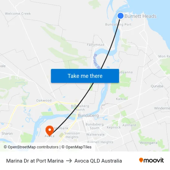 Marina Dr at Port Marina to Avoca QLD Australia map