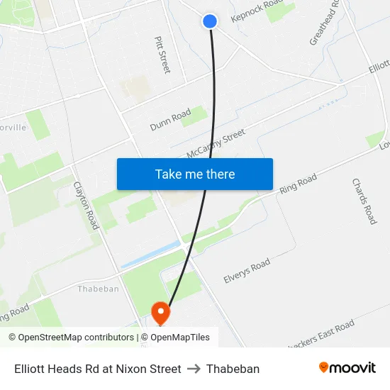 Elliott Heads Rd at Nixon Street to Thabeban map