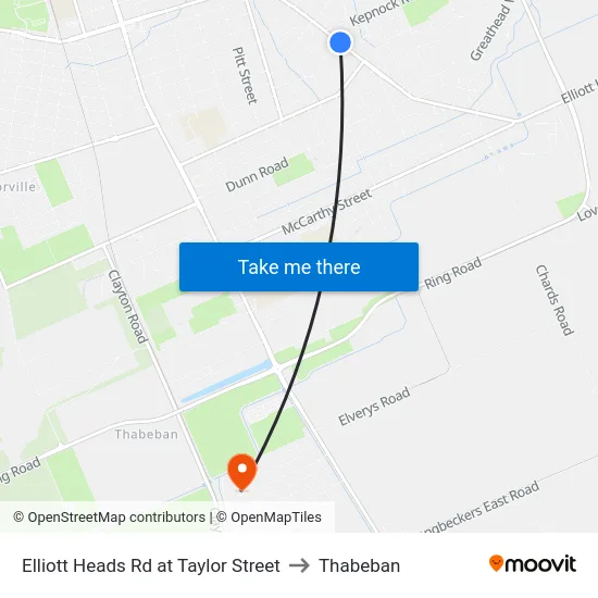 Elliott Heads Rd at Taylor Street to Thabeban map