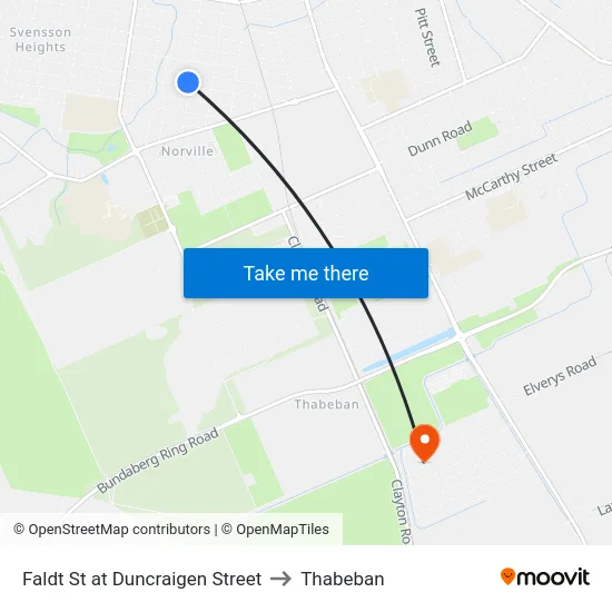 Faldt St at Duncraigen Street to Thabeban map