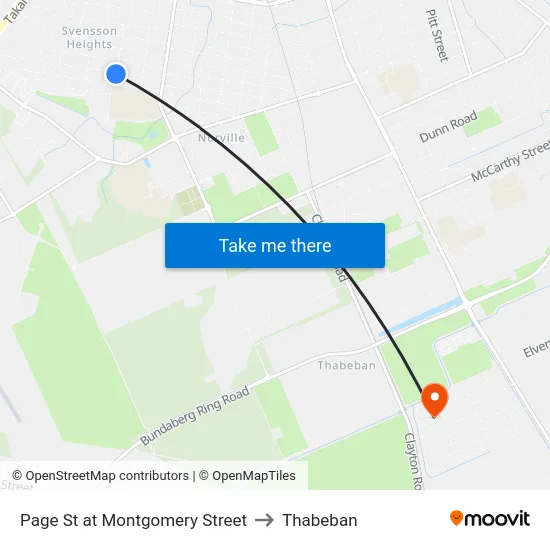 Page St at Montgomery Street to Thabeban map