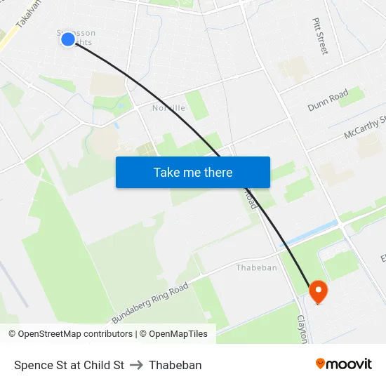 Spence St at Child St to Thabeban map