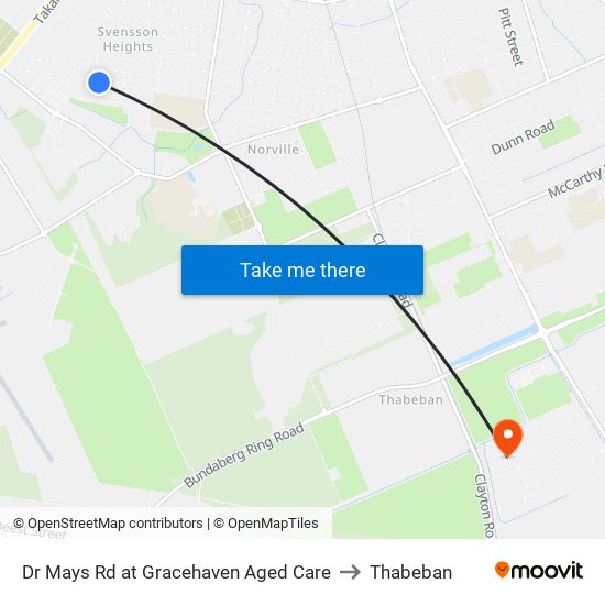 Dr Mays Rd at Welcome Street to Thabeban map