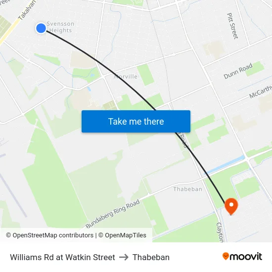 Williams Rd at Watkin Street to Thabeban map