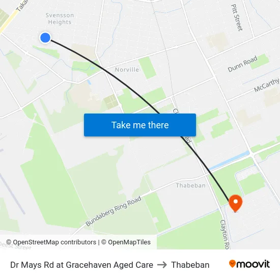Dr Mays Rd at Gracehaven Aged Care to Thabeban map
