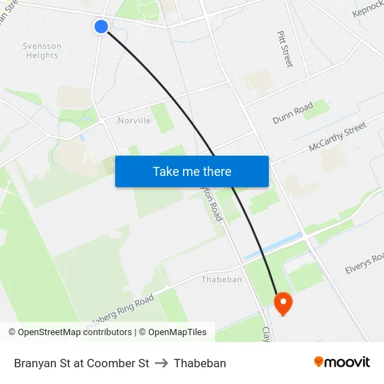 Branyan St at Coomber St to Thabeban map