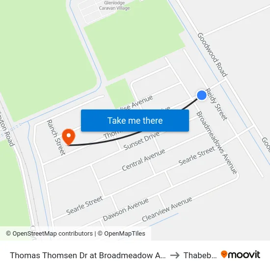 Thomas Thomsen Dr at Broadmeadow Avenue to Thabeban map