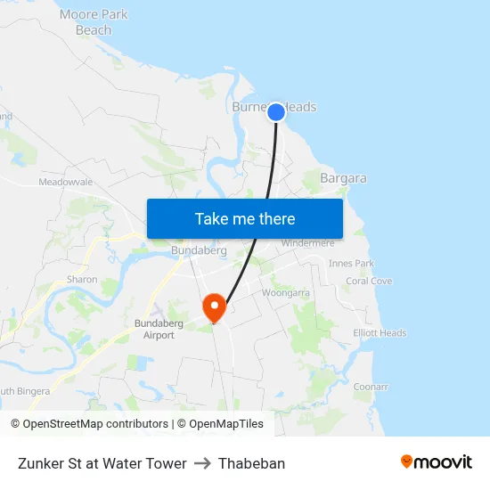 Zunker St at Water Tower to Thabeban map