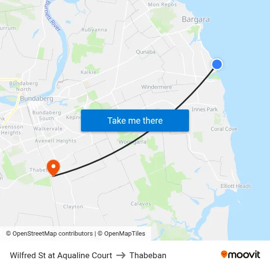 Wilfred St at Aqualine Court to Thabeban map