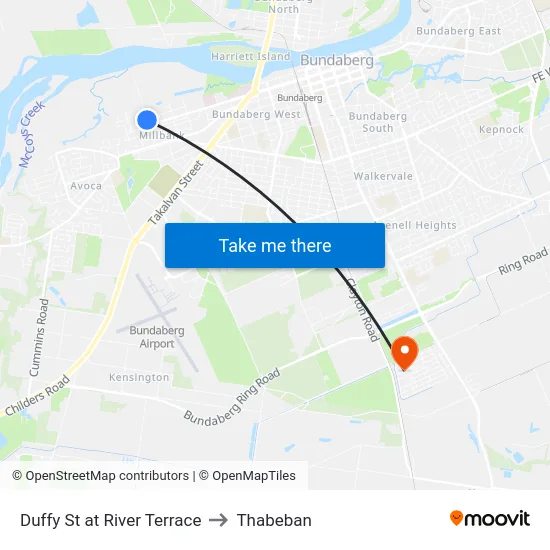 Duffy St at River Terrace to Thabeban map