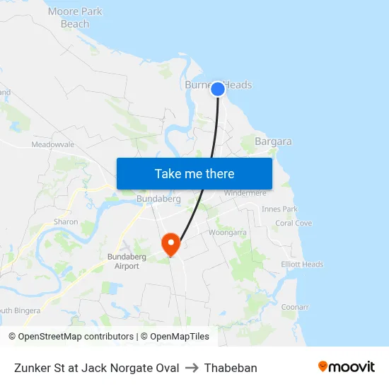 Zunker St at Jack Norgate Oval to Thabeban map