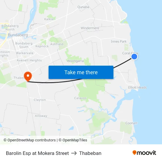 Barolin Esp at Mokera Street to Thabeban map