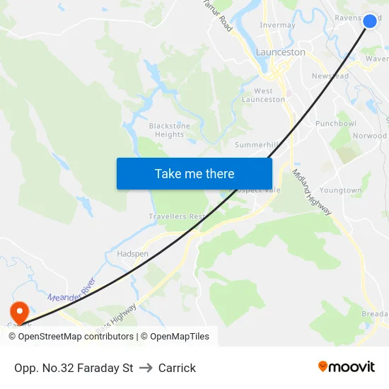 Opp. No.32 Faraday St to Carrick map