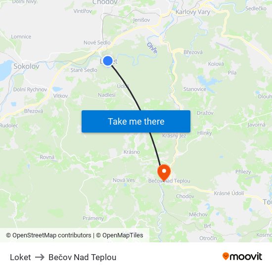 Loket to Bečov Nad Teplou map