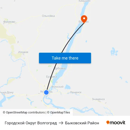 Городской Округ Волгоград to Быковский Район map