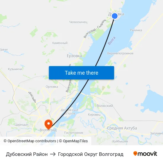 Дубовский Район to Городской Округ Волгоград map
