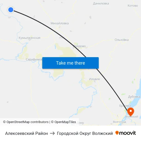 Алексеевский Район to Городской Округ Волжский map