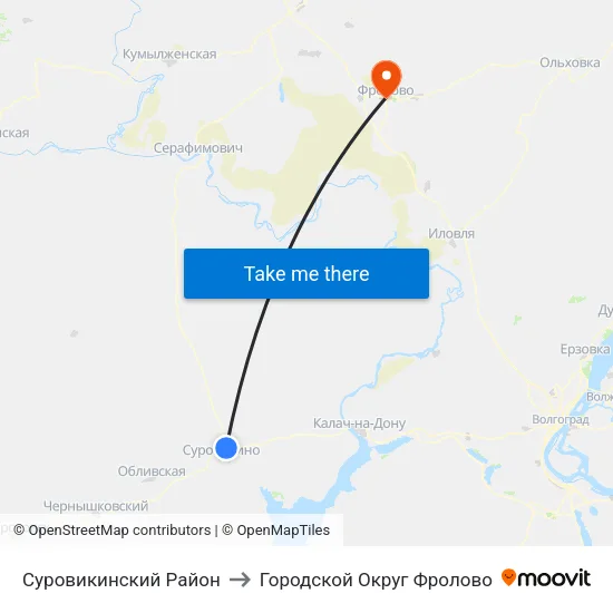 Суровикинский Район to Городской Округ Фролово map