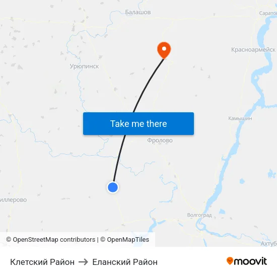 Клетский Район to Еланский Район map